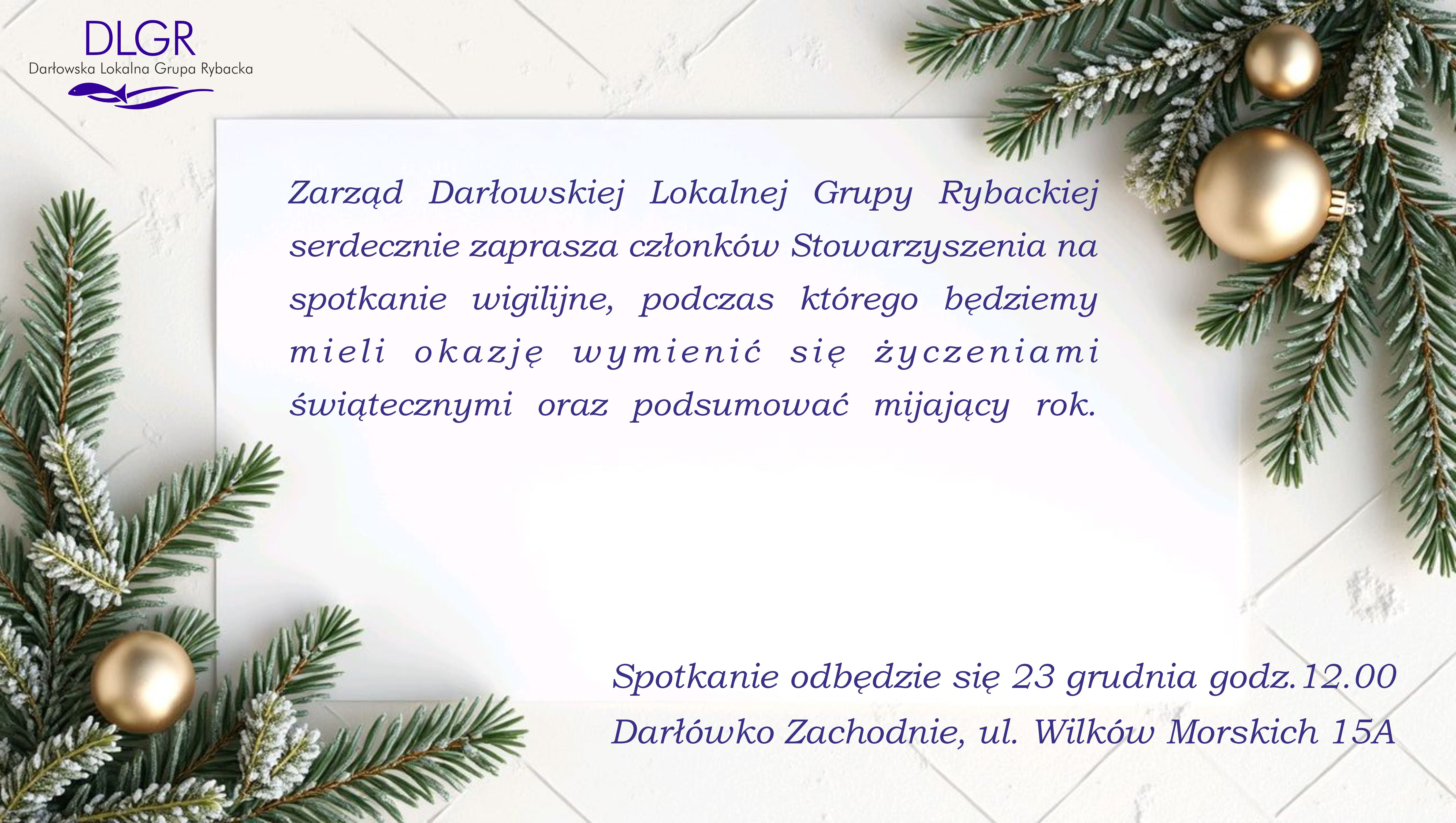 zaproszenie wigilia